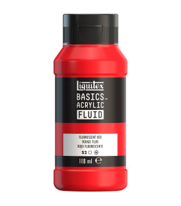 Farba akrylowa płynna Liquitex Basics 118ml Fluorescent Red